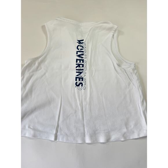 Women’s Wear by Erin Andrews Michigan Wolverines Tank Top Size Small White - Picture 6 of 6